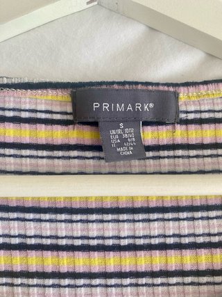 Camiseta de rayas multicolor talla S