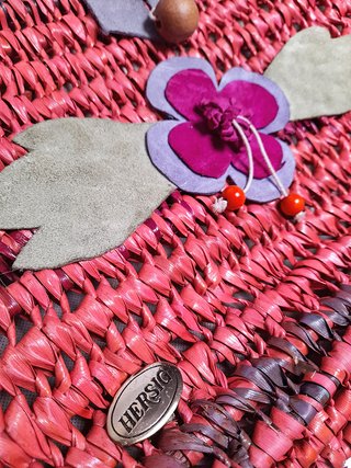 Mala Saco Mão Ombro Colorida Flor Praia