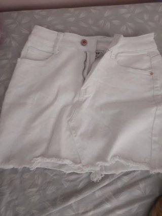 Falda vaquera blanca