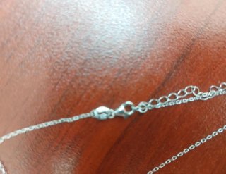 Cadena de plata con círculos