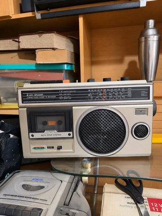 Radio Cassette CROWN Vintage - Funciona