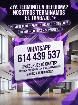 LIMPIEZA DE FIN DE OBRAS Y VACIADO