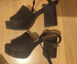 Sandalias de plataforma negras