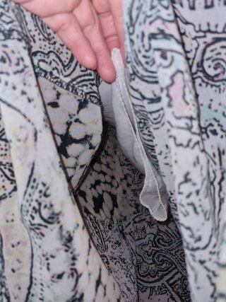 Pantalón gasa estampado ancho