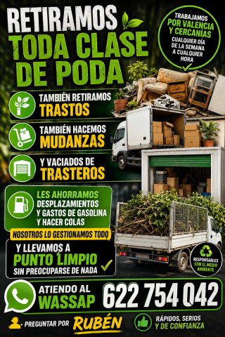 Retiramos toda clase de poda