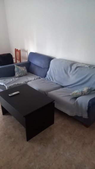 Sofá modular tela azul y gris