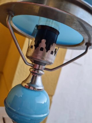 Lámpara Vintage Azul y Plateada