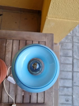 Lámpara Vintage Azul y Plateada