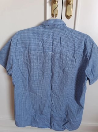 Camisa Springfield azul cuadros manga corta