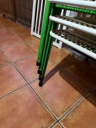 Sillas de jardín apilables (4 unidades)