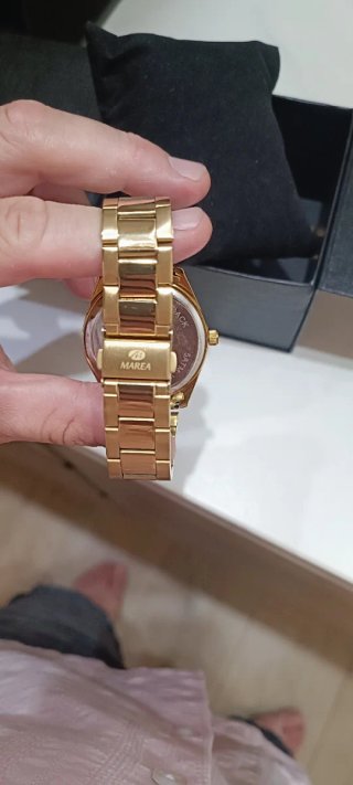 Reloj Marea Dorado Esfera Azul