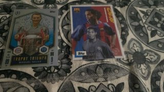 Cromos fútbol Topps Manuel Neuer y Ronaldinho