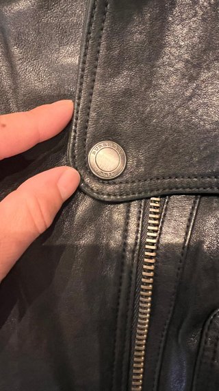 Chaqueta de cuero Burberry Negra
