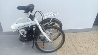 Bicicleta Eléctrica Plegable Blanca
