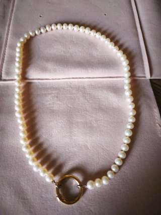 Collar Tous perlas y aro dorado