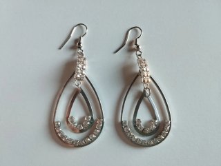Pendientes de fiesta con brillantes