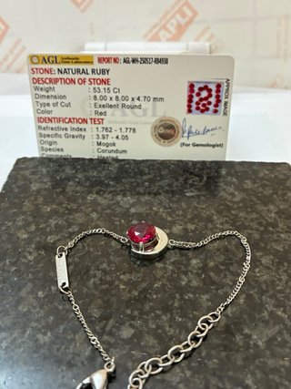 Pulsera Guess Plata con Rubi Natural 2.5 Ct