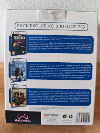 Pack 3 Juegos PS5: Spider-Man, God of War, Unchart