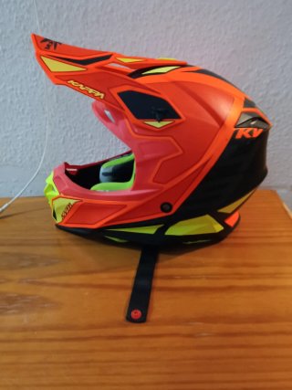 Casco Moto Cross Naranja y Amarillo