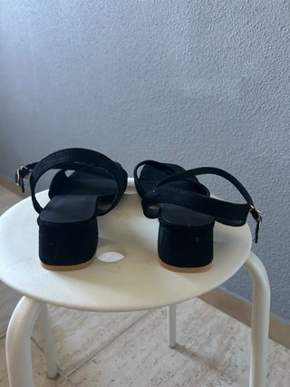 Sandalias tacón negras Talla 41