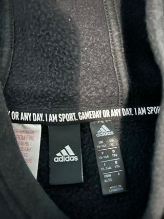 Sudadera Adidas Negra Capucha Talla S