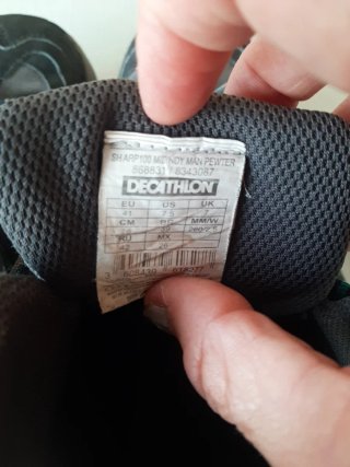 Zapatillas de montaña Quechua grises y turquesa