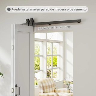 Puerta Plegable Corredera 90x210cm Blanca