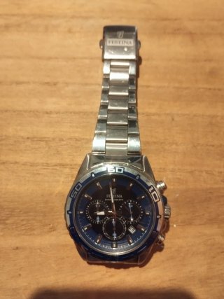 Reloj Festina Cronógrafo Azul y Plateado