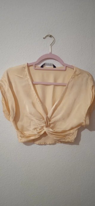 Camisa cruzada de zara Dorada