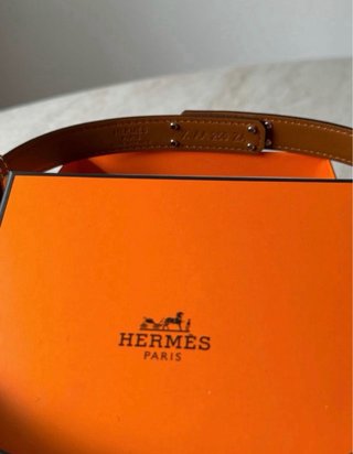 Cinturón Hermès Negro Hebilla Metálica