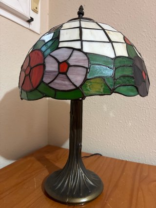Lámpara Tiffany Vidrieras Flores