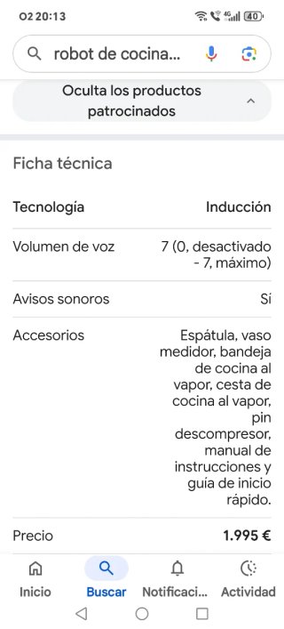 Robot de cocina programable.