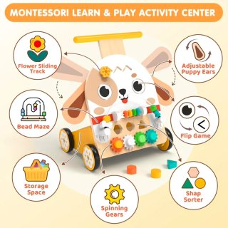 Andador Correpasillos Perro Madera Montessori