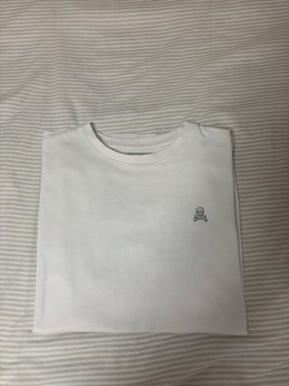 Camiseta Scalpers Blanca Estampado Calavera Talla