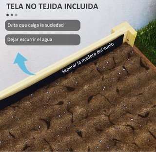 Jardinera elevada de madera