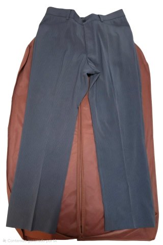 Traje Sfera Gris Rayas Liláceas Talla 42