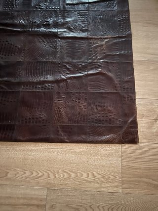 Alfombra Piel Patchwork Marrón 134x197 cm