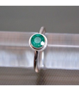 Anillo Plata Ley Esmeralda Brasil
