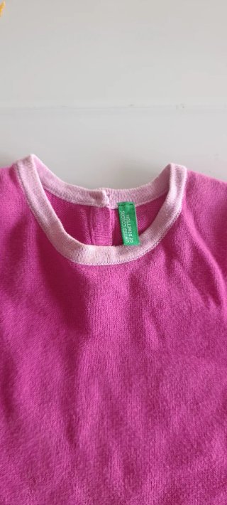 Abito maglia Benetton fucsia 2-3 anni 98 cm
