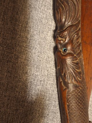 Talla madera antigua caza