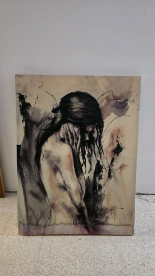 Quadro astratto donna nuda