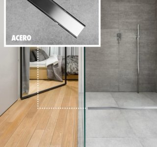 Kit plato ducha c/rejilla 60 Duo Lisa