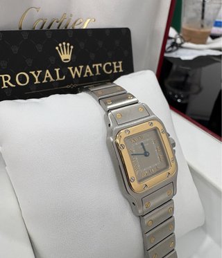 Cartier Santos Galbee ref. 1567 Oro y Plata