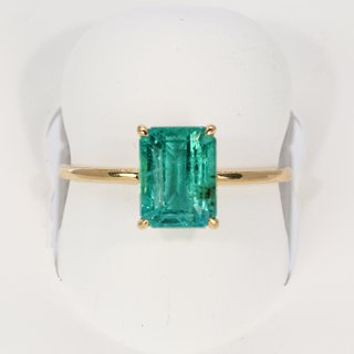 Anillo Oro 18K Esmeralda Natural 1,9ct