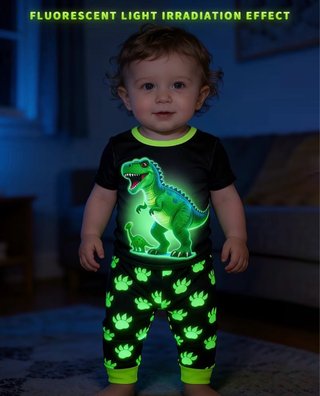 Pijama Dinosaurio Fluorescente Niño