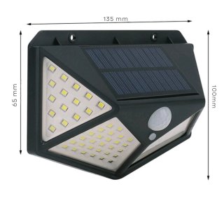 10x Faretto Solare Led Esterno Sensore Movimento