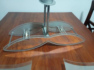Lámpara moderna cristal espejo y metal