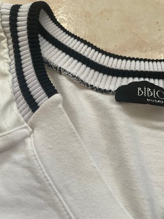 Maglia uomo S bianca dettagli ecopelle