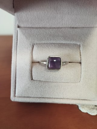 Anillo Plata Ley y Amatista Fina