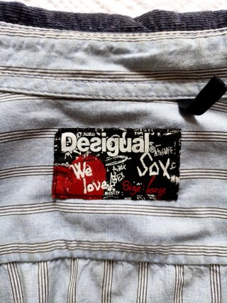 Camisa de rayas Desigual talla L estrecha.